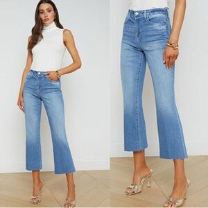 L’Angence Kendra High Rise Cropped Flare Jeans Size 26